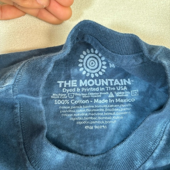 The Mountain T Shirt 2014 David Penfound Pharoah Tie Dye Size Medium Blue - Picture 2 of 7
